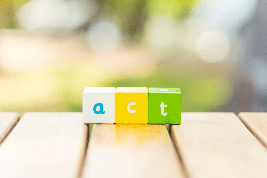 ACT spelled out 